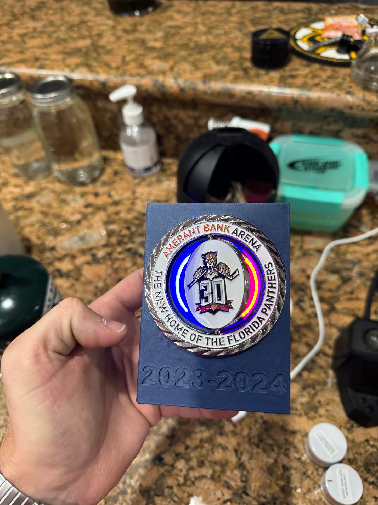 Florida Panthers Inaugural Amerant Arena Game - 3D Printed Coin Case